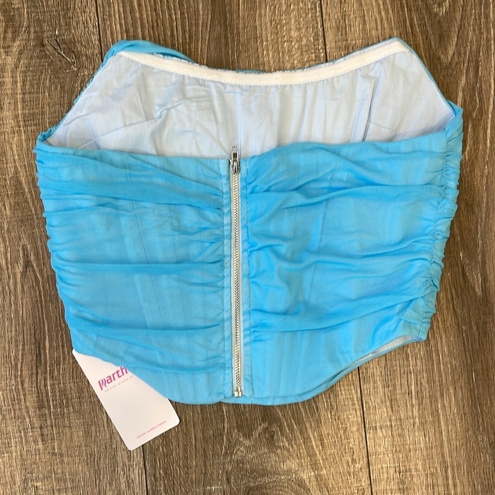 Blue Corset (back zipper) NWT - Picture 4 of 8